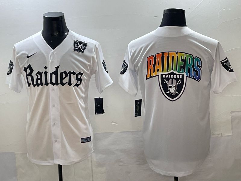 Men 2025 Oakland Raiders Blank white 6th generation Joint Name Nike Limited NFL Jersey style 08->oakland raiders->NFL Jersey